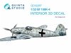 Quinta Studio QD32267 Bf 109K-4 3D-Printed & coloured Interior on decal paper (Kotare) 1/32